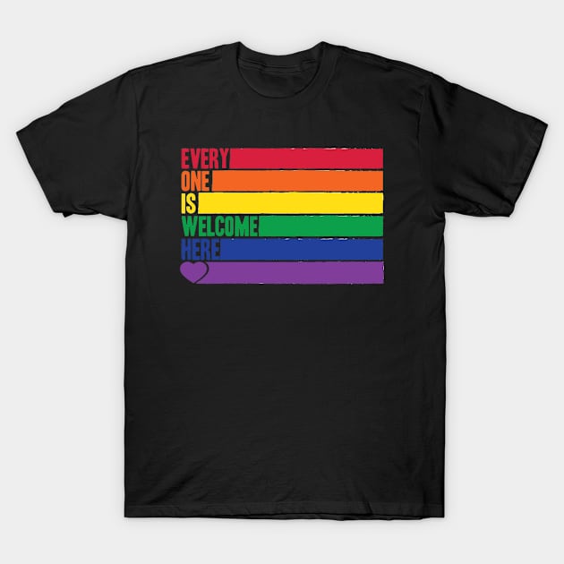 everyone is welcome here T-Shirt by 29 hour design